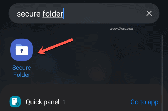 Ikona predala aplikacije Secure Folder