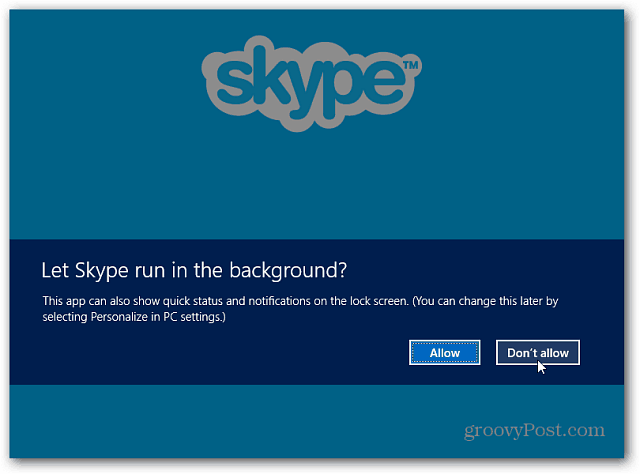 Skype v ozadju