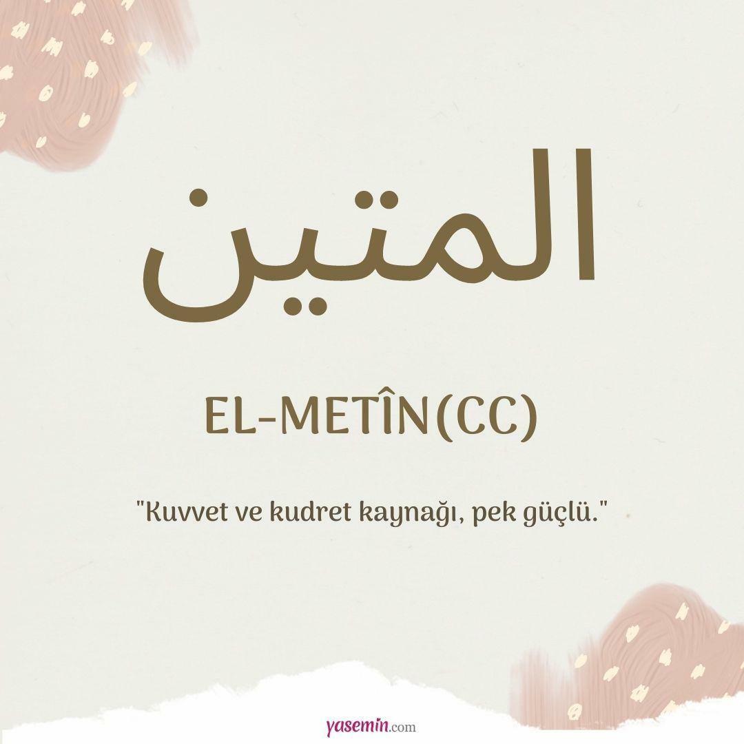 Kaj pomeni al-Metin (cc)?