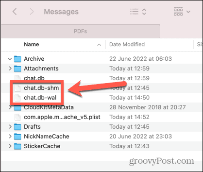 mac messages chat datoteke