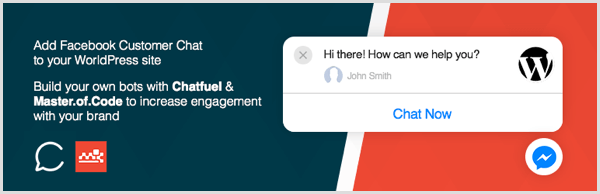 Namestite vtičnik Facebook Customer Chat WordPress.