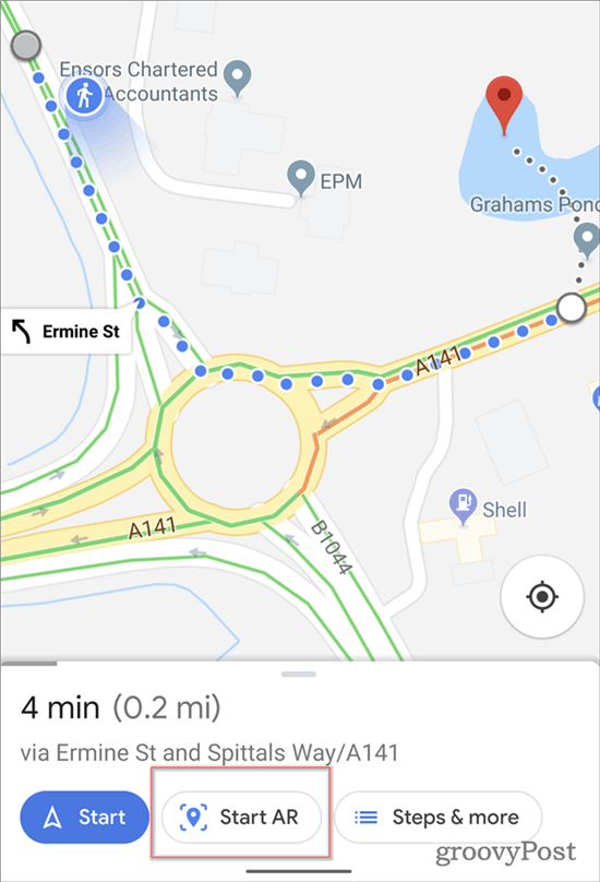 Navigacija za Google Maps AR zažene AR