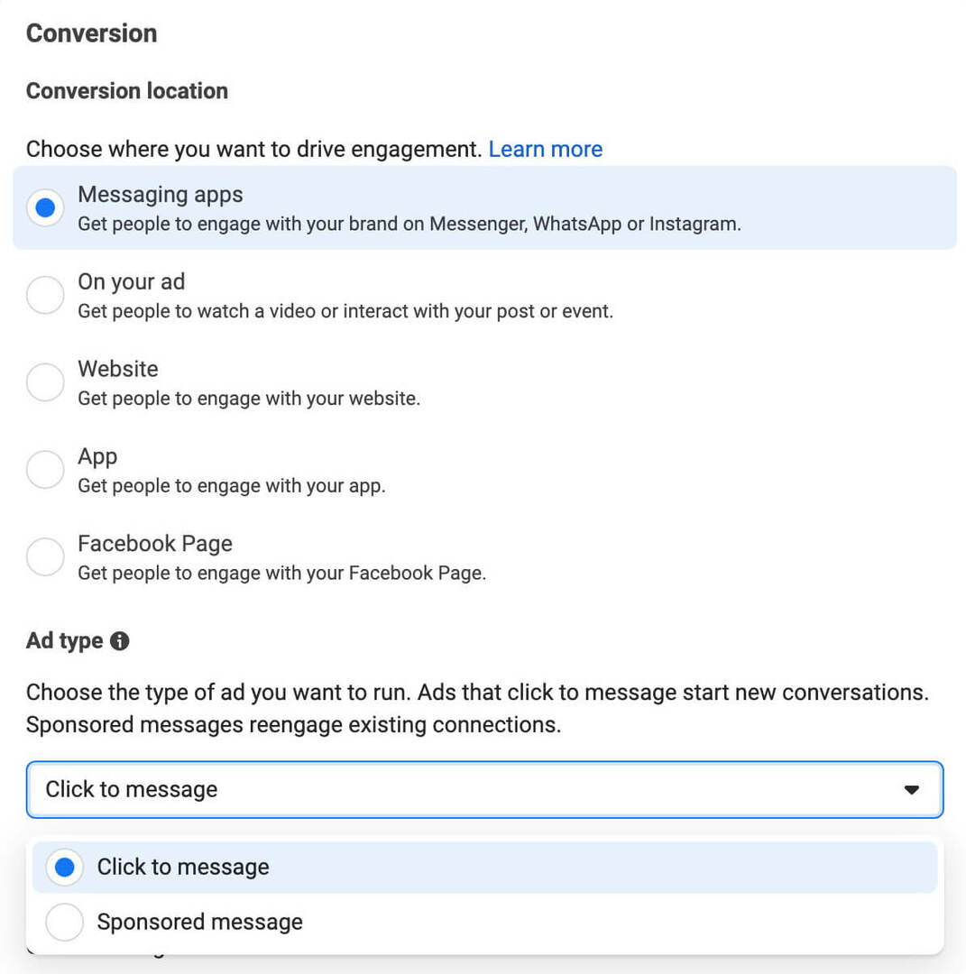 set-up-click-to-messenger-ads-in-facebook-reels-configure-ad-set-engagement-objective-3