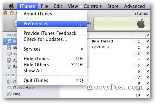 iTunes Mac Preferences