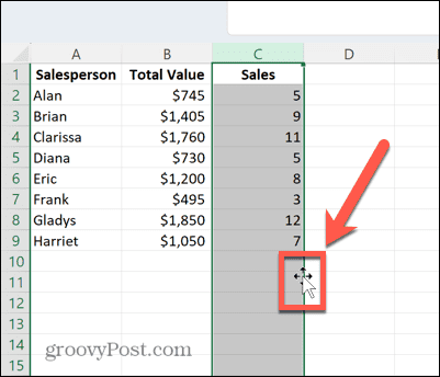 excel puščice