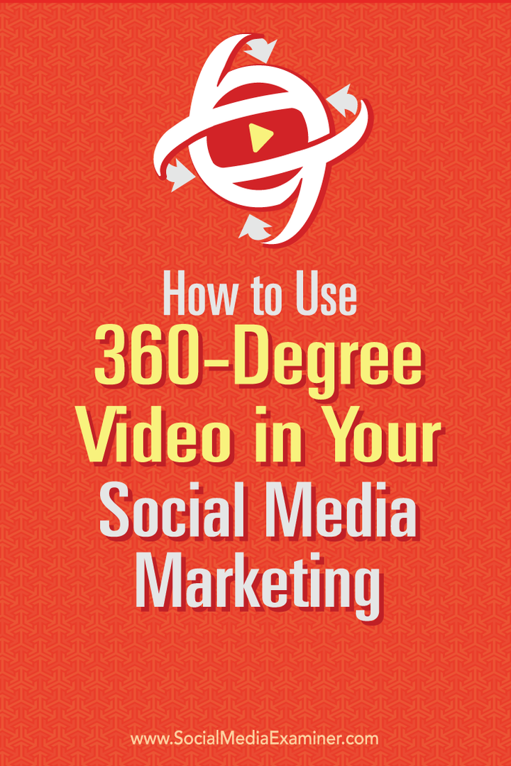 Kako uporabiti 360-stopinjski video v vašem trženju za družbena omrežja: Social Media Examiner