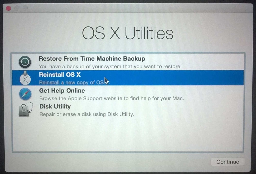 Znova namestite OS X