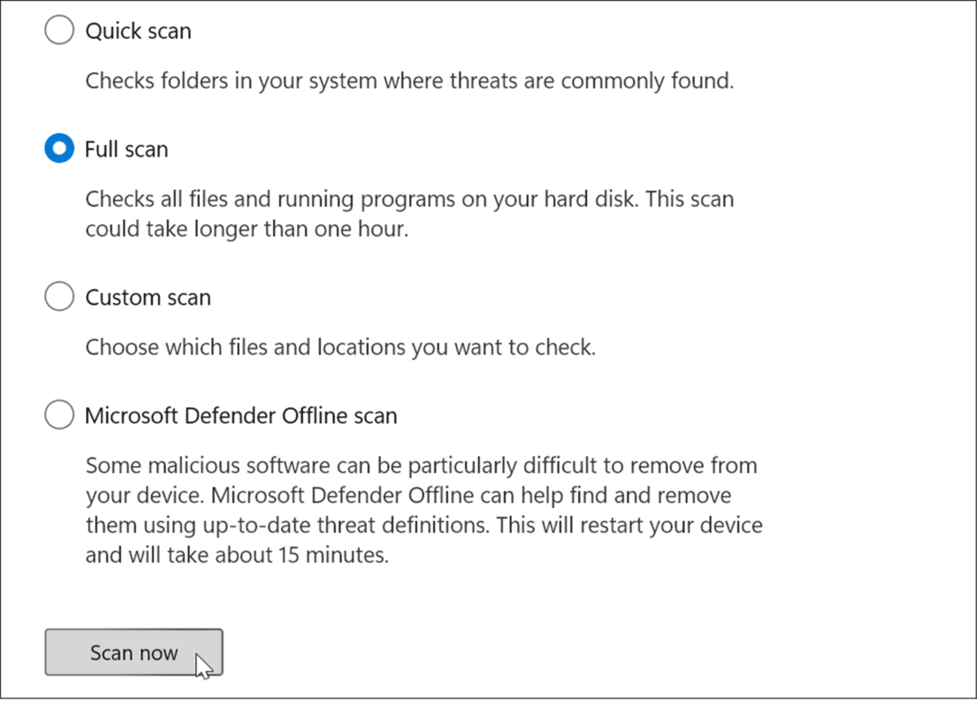 Windows 11 za popolno skeniranje se nenehno zruši