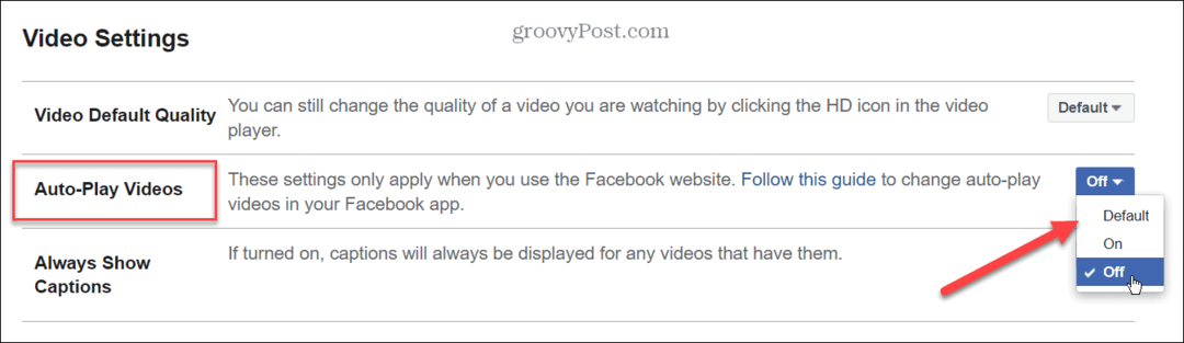 Kako izklopiti samodejno predvajanje videa na Facebooku