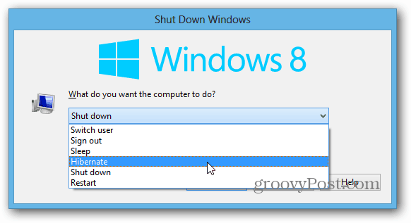 Zaustavitev namizja Windows 8
