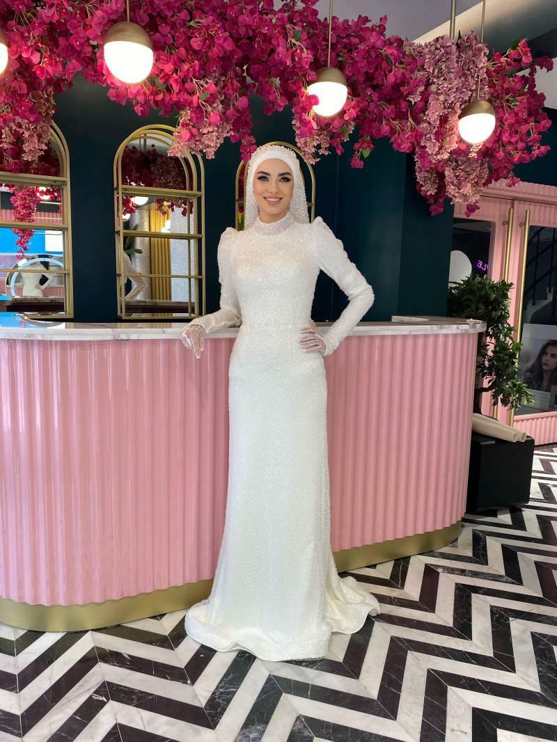 2021 modeli hidžab poročne obleke