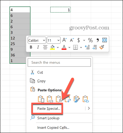 excel paste special multiply