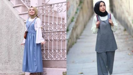 Oblečena športna oblačila za mlade noseče ženske s hidžabom