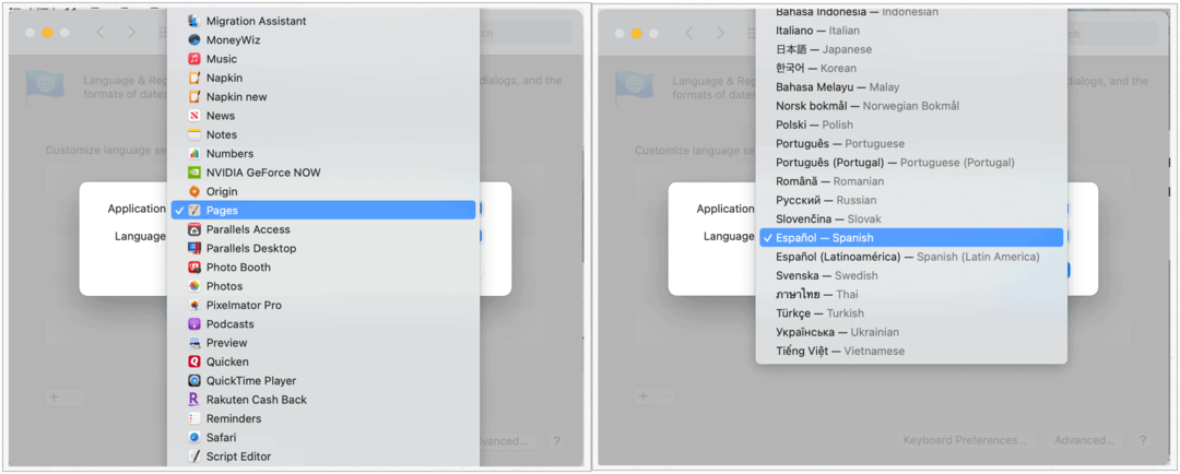 Spremenite privzeti jezik Mac glede na aplikacijo