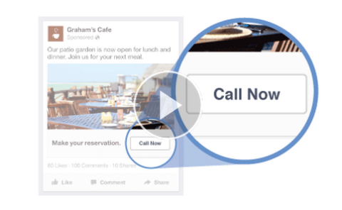 Facebook gumb »Pokliči zdaj«