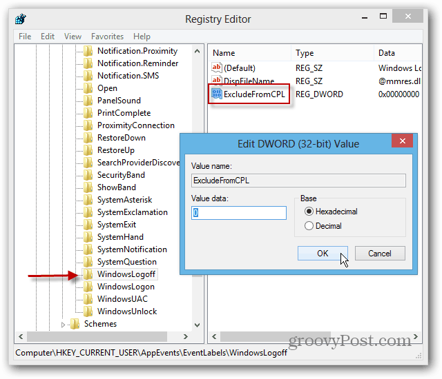 Kako prilagoditi zvok izklopa, prijave in odjave iz sistema Windows 8