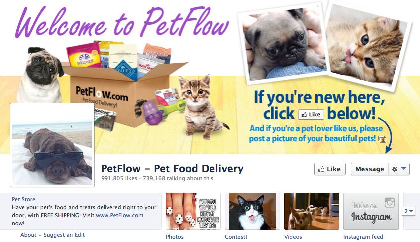 facebook stran petflow