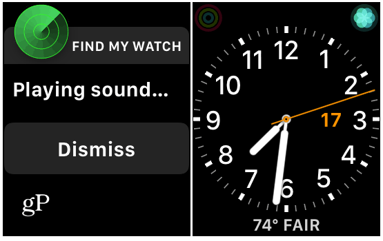 Poiščite zvočno opozorilo Apple Watch