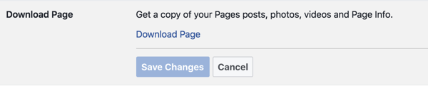 Sledite navodilom, da zahtevate arhiv strani na Facebooku.