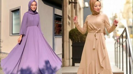 Kako kombinirati poletne obleke hidžaba? 2020 modeli oblek