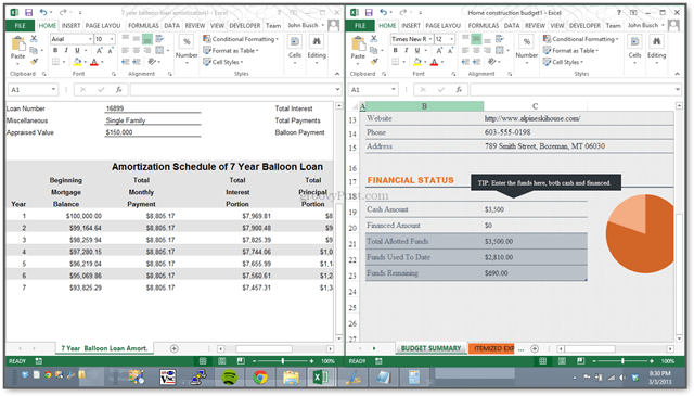 Novo! Excel 2013 Omogoča pregledovanje preglednic v ločenih sistemih Windows