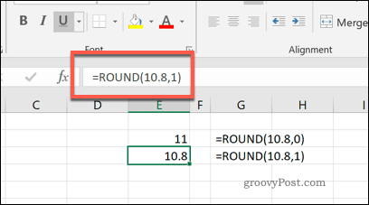 Funkcija ROUND v Excelu