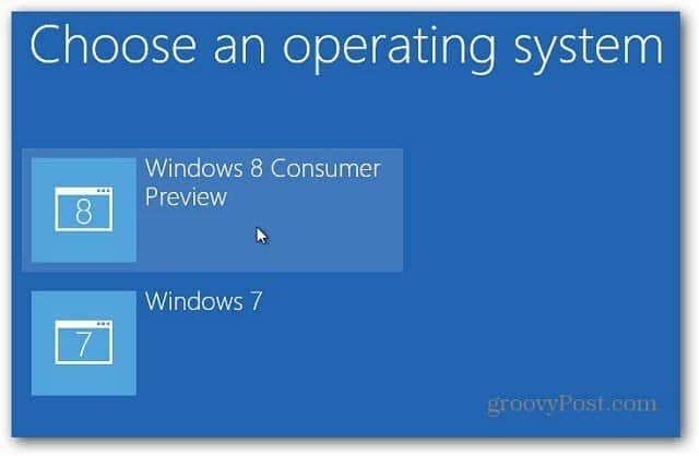 izberite Windows 8