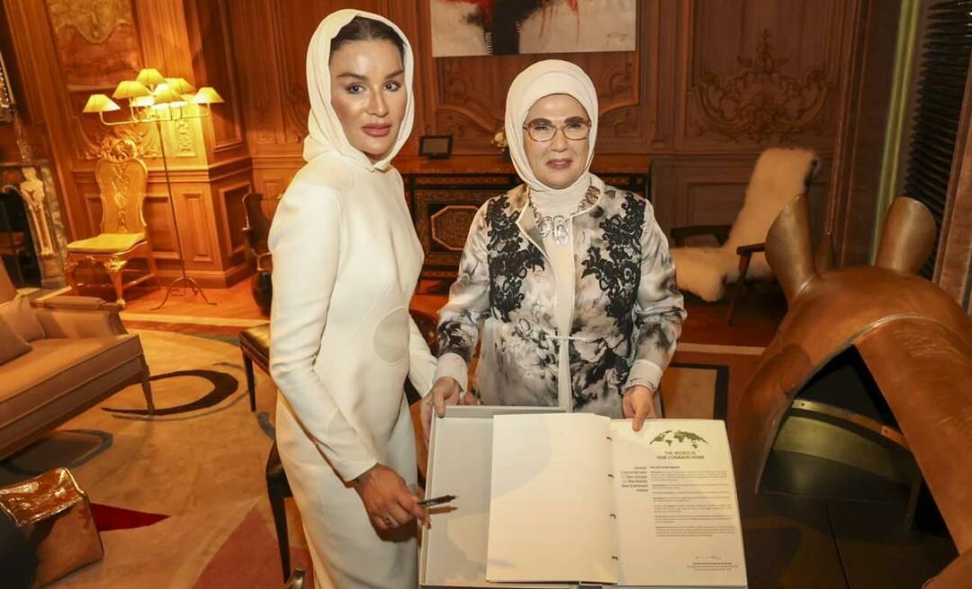 Prva dama Erdoğan se je srečala s šejko Mozo, materjo katarskega emirja šejka Al Thanija