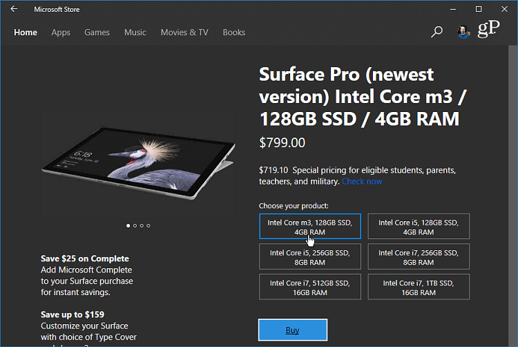 Microsoft Store App Surface Hardware