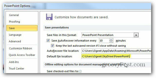 Dokumente Microsoft Office shranite v SkyDrive privzeto