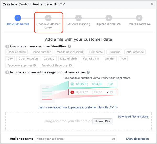 Facebook ustvari občinstvo po meri z LTV