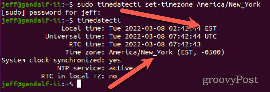 kako nastaviti časovni pas v linuxu z uporabo timedatectl