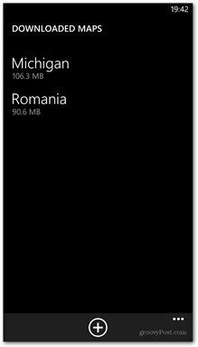 Windows Phone 8 razpoložljivih zemljevidov