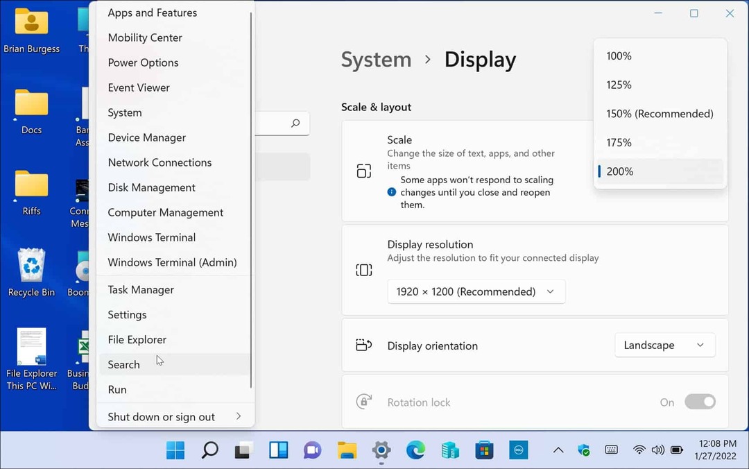 Kako prilagoditi nastavitve merila zaslona v sistemu Windows 11