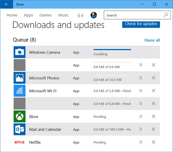 Posodobitve aplikacij za Windows 10