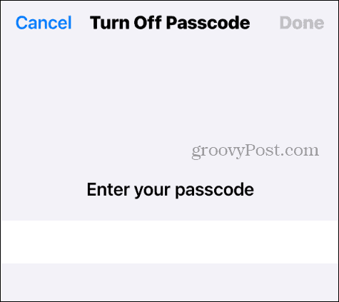 Onemogočite geslo na vašem iPhoneu