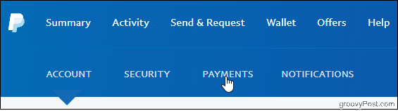 PayPal Kliknite kartico Plačila