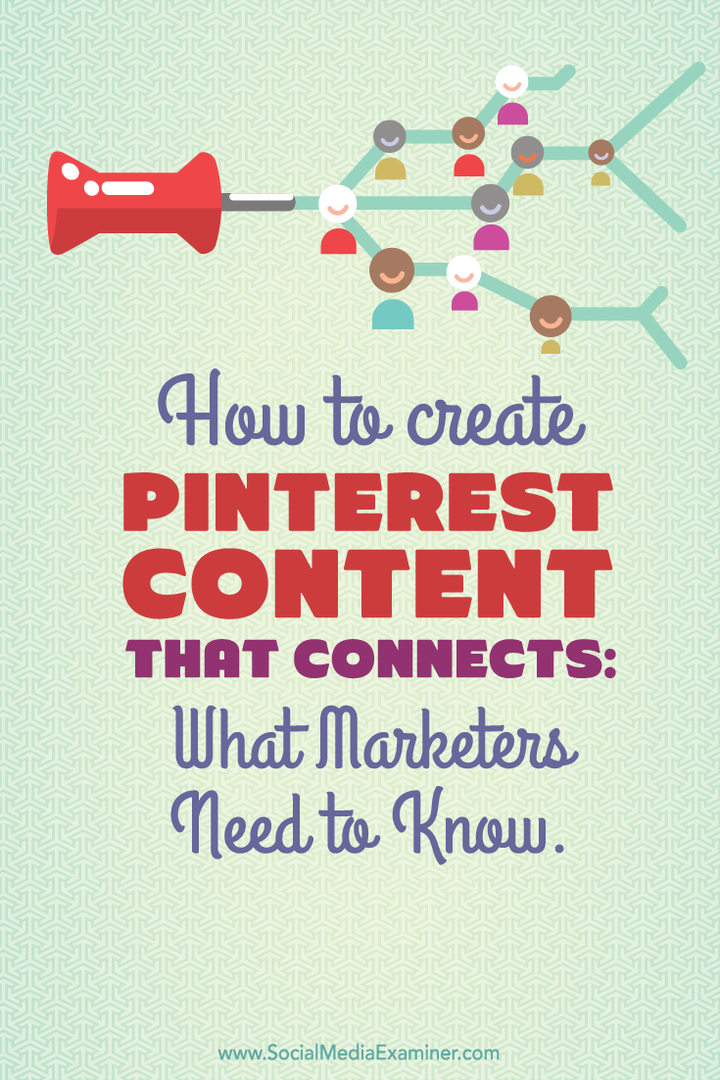 Kako ustvariti vsebino Pinterest, ki povezuje: Kaj morajo tržniki vedeti: Izpraševalec socialnih medijev
