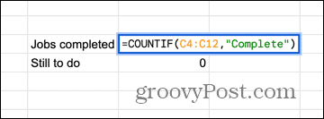 formula google sheets countif z vrednostmi po meri