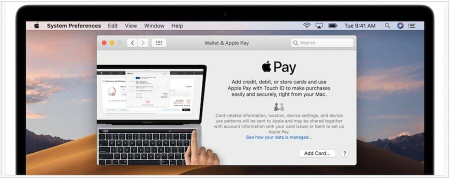 macOS dodajo Apple Pay