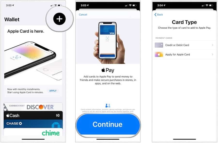 Apple Pay nastavljen na iPhone