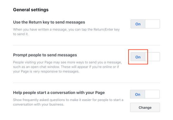 Facebook Messenger Pošiljanje sporočil.