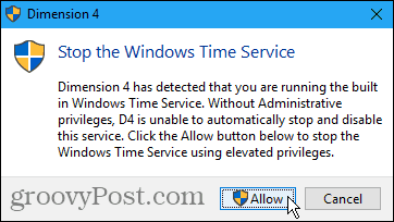 Ustavite storitev Windows Time