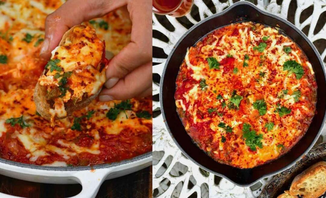 Kako narediti menemen s kašarjem in klobaso? Nepogrešljiv okus zajtrka "menemen" recept