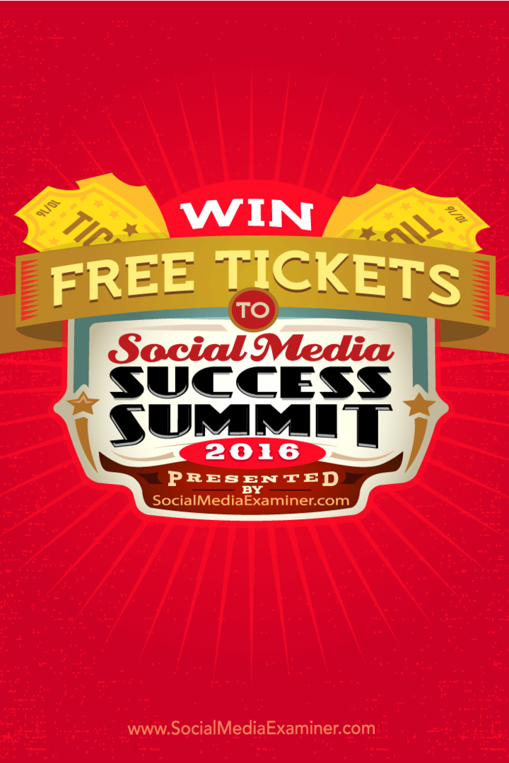Ugotovite, kako osvojiti brezplačno vstopnico za vrh srečanj o socialnih medijih 2016.