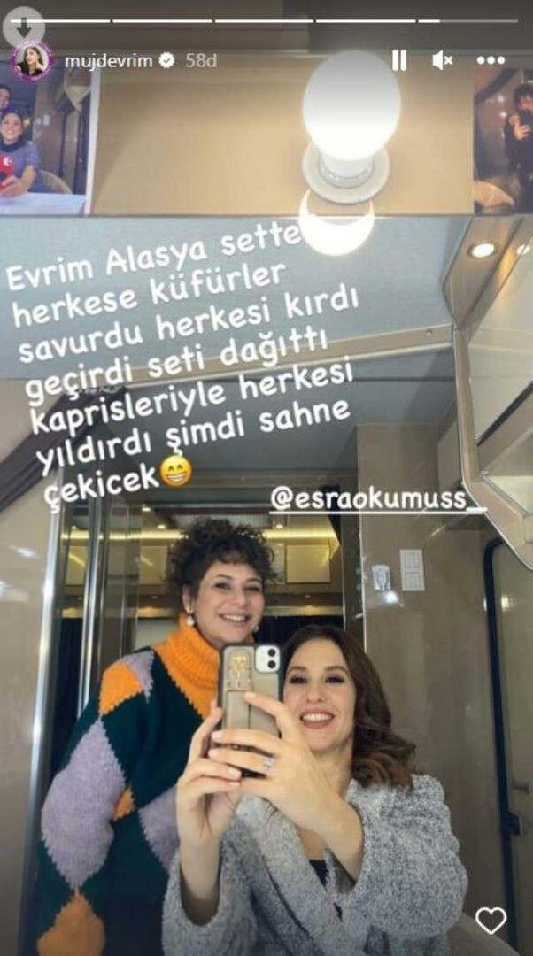Objava Evrima Alasya na Instagramu