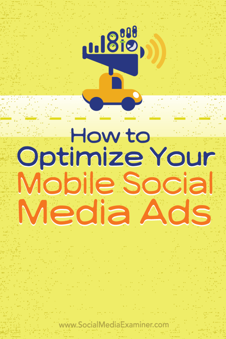 optimizirajte mobilne oglase v družabnih medijih
