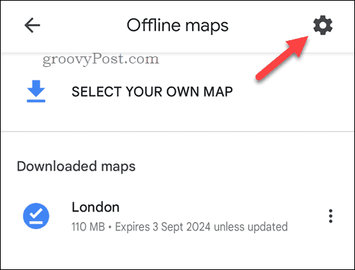 Nastavitve za zemljevide Google Maps brez povezave