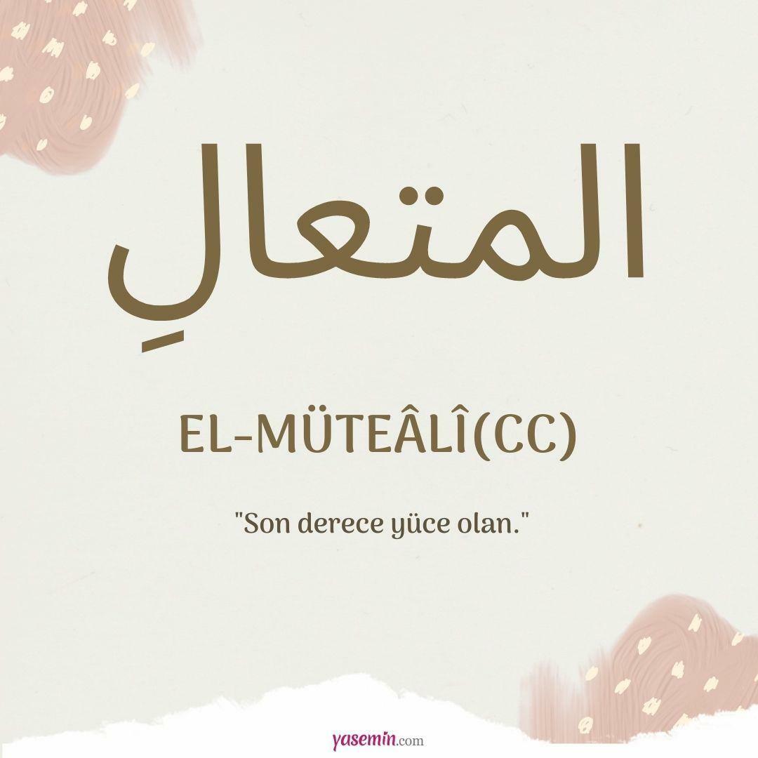 Kaj pomeni al-Mutaali (c.c)? Kakšne so vrline al-Mutaalija (c.c)?