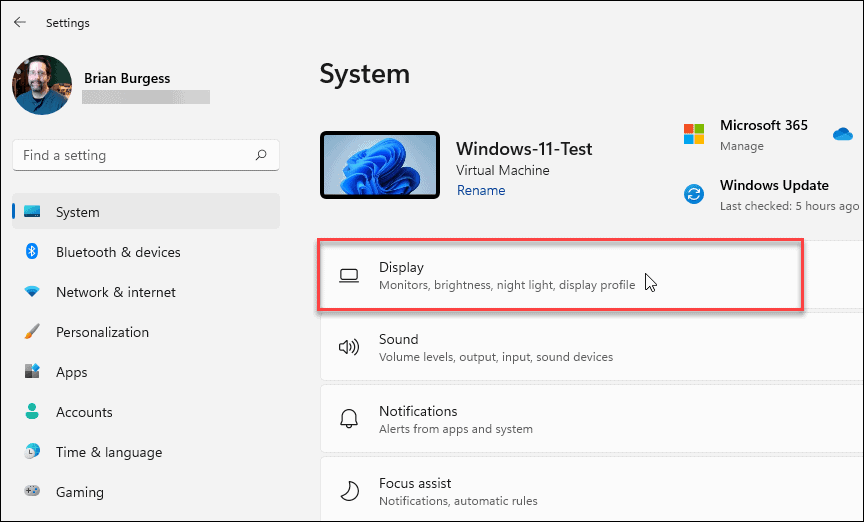 Prikaz sistemskih nastavitev Windows 11